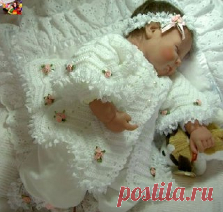 Восьмиклинка-детский жакет крючком.