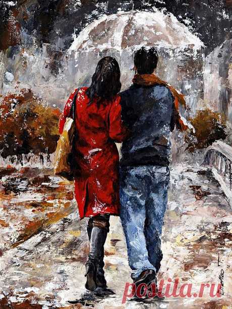 Леди в красном \художник Emerico Imre Toth