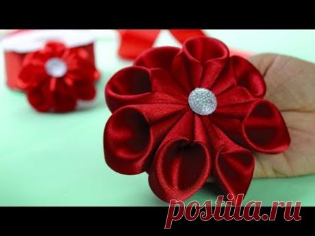 Как сделать цветок с лентами шаг за шагом