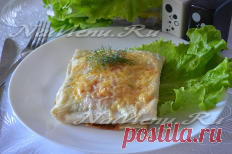 Лаваш с начинкой из ветчины и сыра на сковороде, рецепт с фото