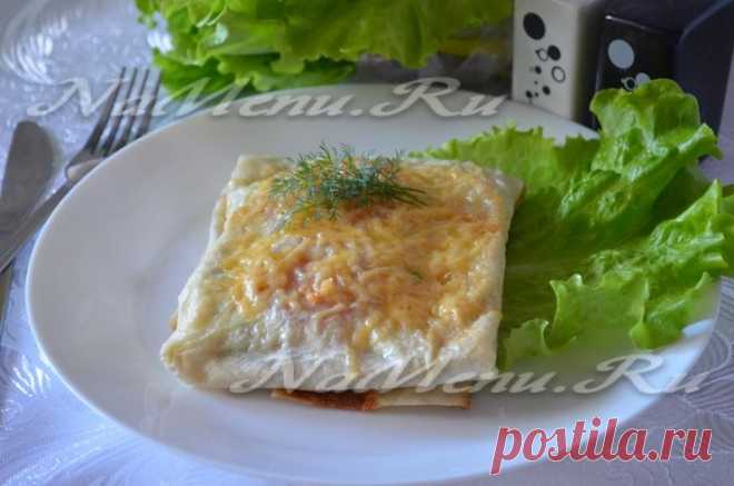 Лаваш с начинкой из ветчины и сыра на сковороде, рецепт с фото