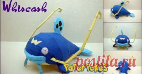 WHISCASH 340 / WHISCASH - Pokémon Papercraft Name:  Whiscash Type:  Water/Ground Species:  Whiskers Pokémon Height:  0.9 m (2′11″) Weight:  23.6 kg (...
