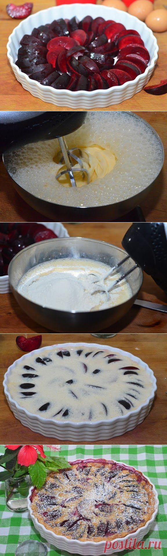 Как приготовить клафути со сливами - рецепт, ингридиенты и фотографии