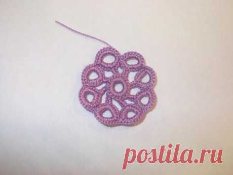 Вывязывание объемных колечек в технике ирландского кружева - Ярмарка Мастеров - ручная работа, handmade