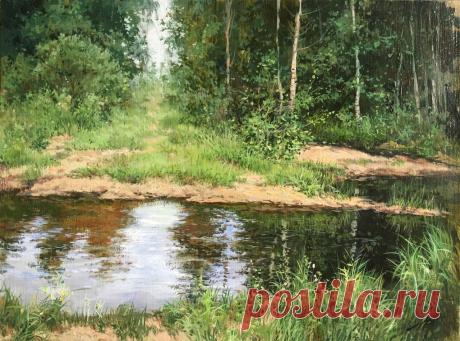 Художник Лариса Юрьевна Радевич (р. 1963)
«Лесная речка»