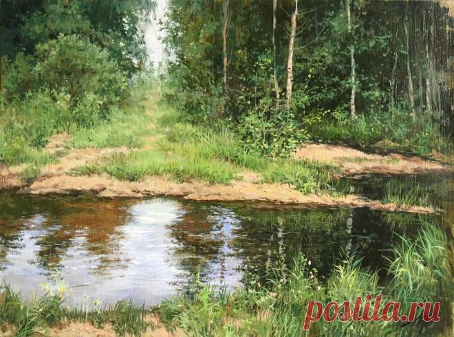 Художник Лариса Юрьевна Радевич (р. 1963)
«Лесная речка»