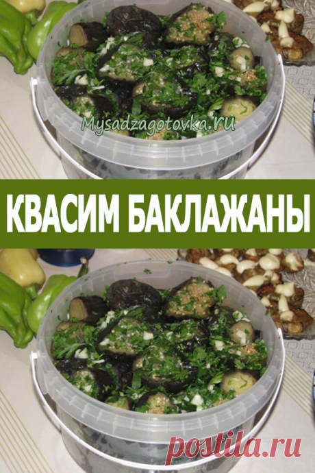 Квасим баклажаны — Сад Заготовка