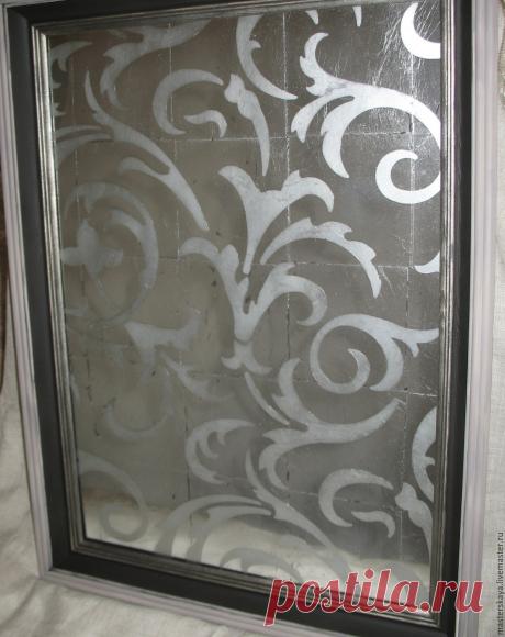 Орнаментальное зеркало в технике эгломизе – купить в интернет-магазине на Ярмарке Мастеров с доставкой - 828LFRU | Москва