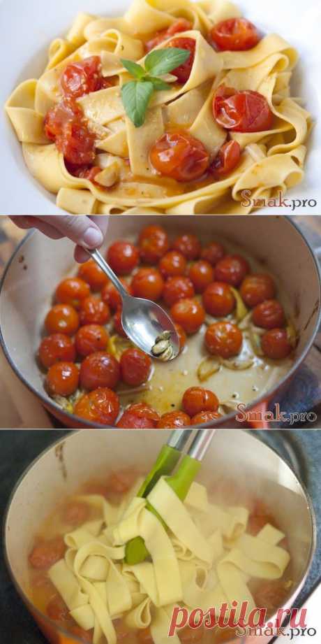 Макароны с кардамоном и жаренными помидорами рецепт с фото