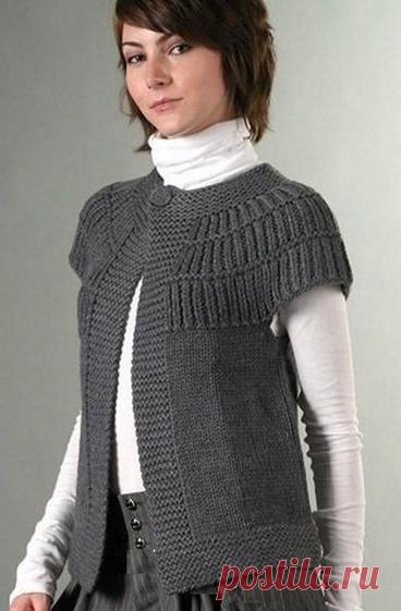 Жакет с круглой кокеткой