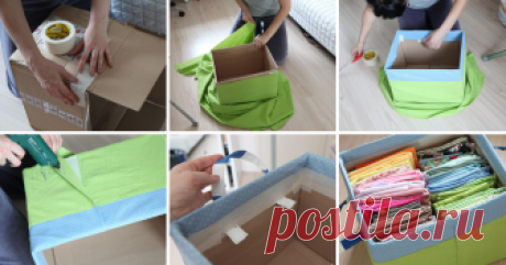 Мастерим декоративную коробку для хранения тканей А у вас есть дома открытые полки и куча вещей, не всегда декоративно выглядят, но которые надо где-то хранить? У меня есть! И даже очень много! Правда, это не ткани, а в основном сезонная одежда,…