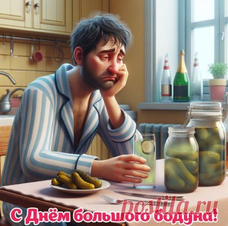 С 14 мая! Желаю, чтобы бодун был маленьким, а утро — добрым. Пусть похмелье проходит быстро! Открытки на День большого бодуна!