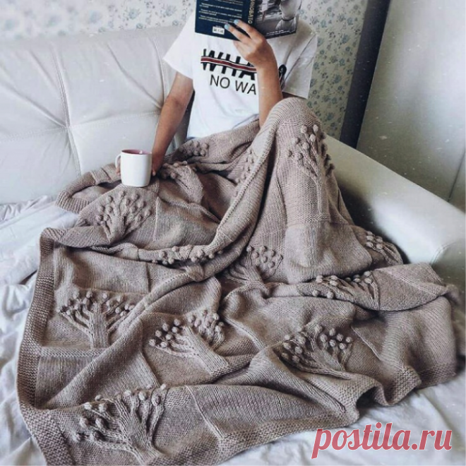 Плед с деревьями