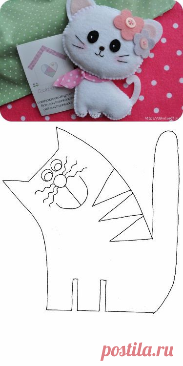 Кошечки из фетра. Шаблоны