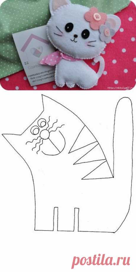 Кошечки из фетра. Шаблоны