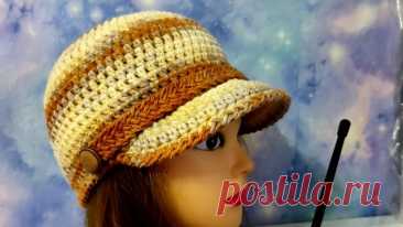 КЕПКА КРЮЧКОМ. Видео для начинающих. Кепочка связана из пряжи ,,BEBE BATiK,, alize BURCUM color 6616 lot 238180, в 100гр.-210м., крючок 4мм., расход пряжи 90гр. Ссылка на шнур Если Вам нравится мой канал и вы хотите его поддержать - карта сбербанка 4817760213116837 Огромная благодарность всем кто поддерживает мой канал!