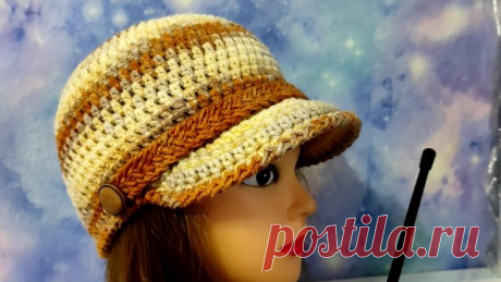 КЕПКА КРЮЧКОМ. Видео для начинающих. Кепочка связана из пряжи ,,BEBE BATiK,, alize BURCUM color 6616 lot 238180, в 100гр.-210м., крючок 4мм., расход пряжи 90гр. Ссылка на шнур Если Вам нравится мой канал и вы хотите его поддержать - карта сбербанка 4817760213116837 Огромная благодарность всем кто поддерживает мой канал!
