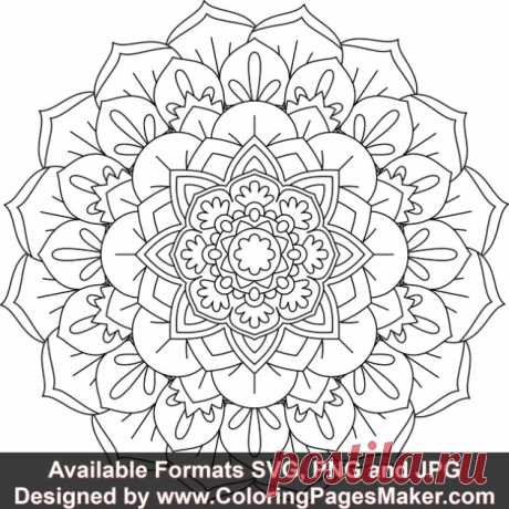 SVG Mandala Art #181 &amp;#8211; ColoringPagesMaker