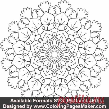 SVG Mandala Art #183 &amp;#8211; ColoringPagesMaker