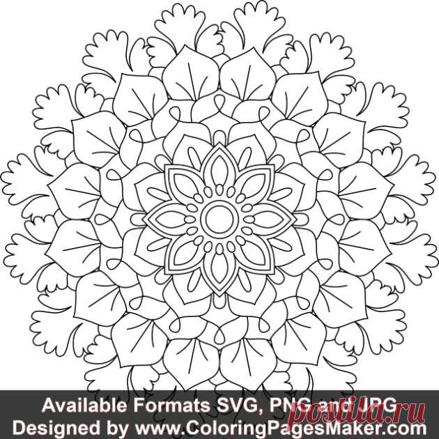 SVG Mandala Art #183 &#8211; ColoringPagesMaker