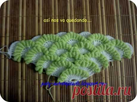 Irish crochet &: Узор с необычными ракушками.
