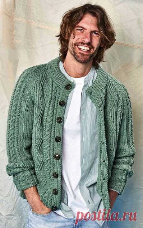 Мужской вязаный жакет «Casual» | DAMские PALьчики. ru