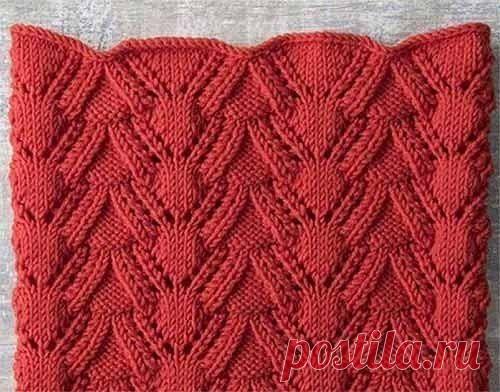 Красивый узор спицами