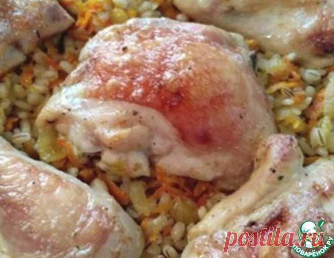 Перловка с курицей в духовке 