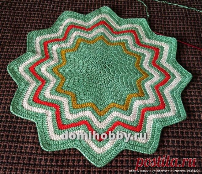 Вязание крючком круга узором 