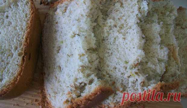 Белый хлеб с зеленью и чесноком в хлебопечке рецепт с фото