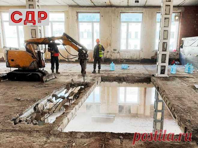 Демонтажные работы в Москве с применением робота Brokk