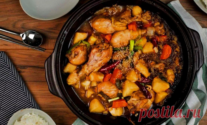Готовим дакжим: курица по-корейски с овощами | О! Корея | Дзен