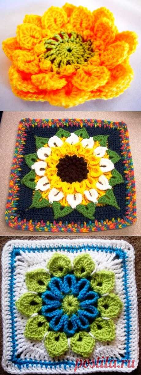 Crocodile Flower Square. Цветы в квадратах