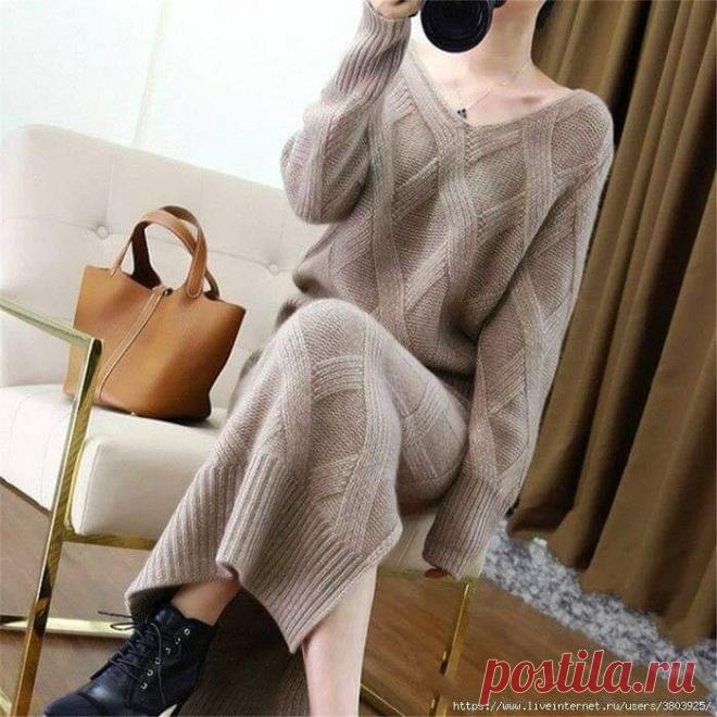 Пять шикарных, вязаных платьев. Зимний вариант. схемы и описание. | Вязаный Смак | Яндекс Дзен
