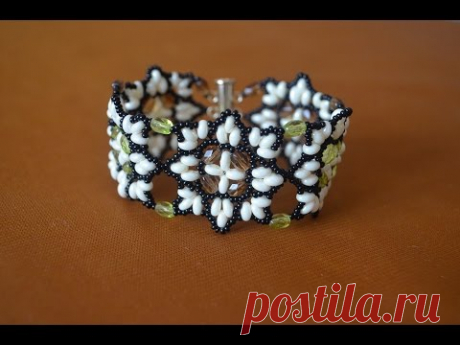Браслет из бисера.  Бисероплетение.  Плетение из бисера Твин / Bracelet of beads. Beading.