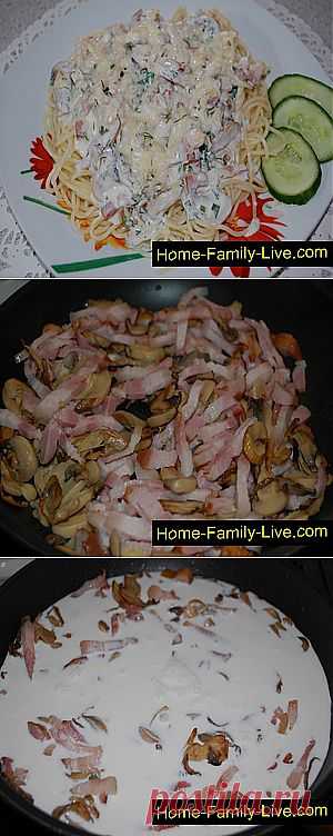 Кулинарные рецепты Спагетти под грибным соусом &raquo; Кулинарные рецепты