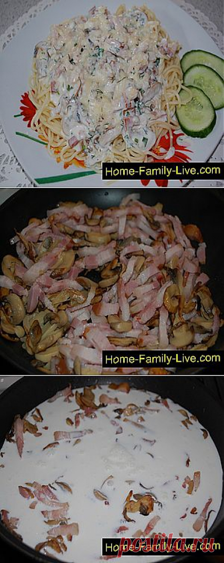 Кулинарные рецепты Спагетти под грибным соусом &amp;raquo; Кулинарные рецепты