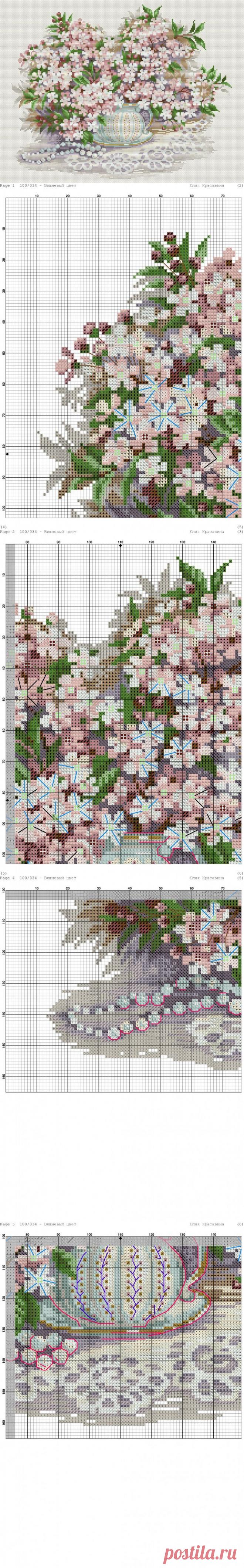 Яблоневый цвет вышивка крестом. Яблоневый цвет схема | Все о рукоделии: схемы, мастер классы, идеи на сайте labhousehold.com