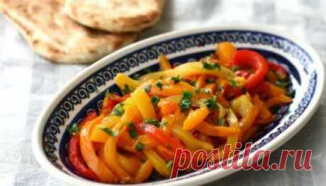 Рецепт салата из болгарского перца и зелени