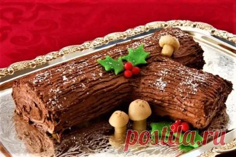 Торт "Полено" Рождественская выпечка - Журнал полезных советов