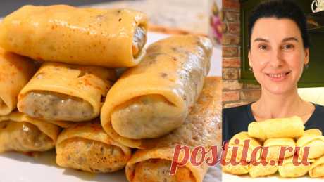 Блинчики с мясом | Готовить просто с Люсьеной | Дзен