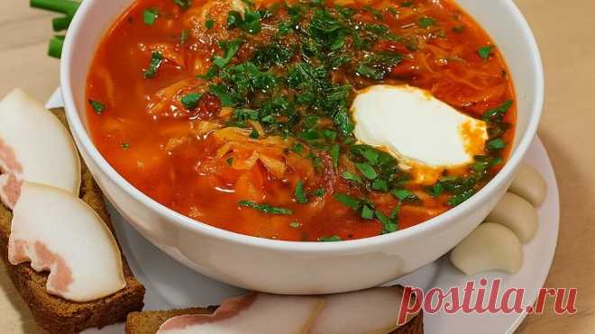 Вкусный домашний борщ. Все секреты приготовления.