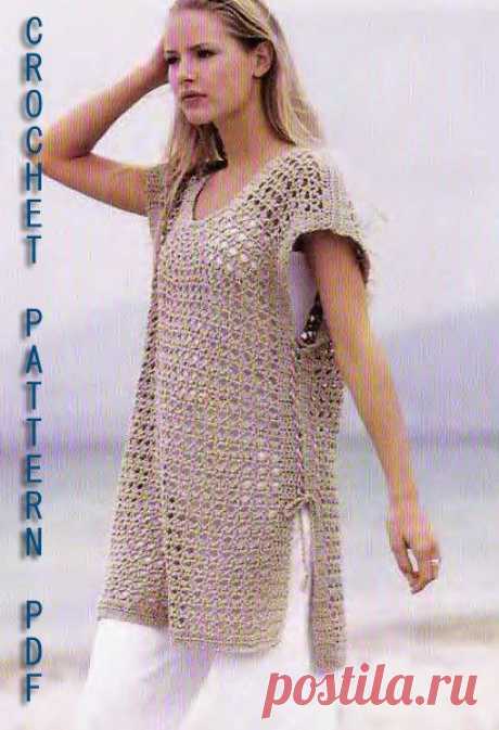 Crochet Pattern instruction for Girls and Woman Dress Tunic, S/M /L sizes,Cover…