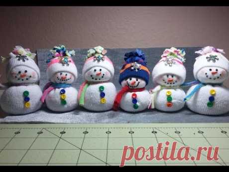 DIY~Adorable Dollar Tree Toddler Sock Snowmen or Snow babies! No Sew!