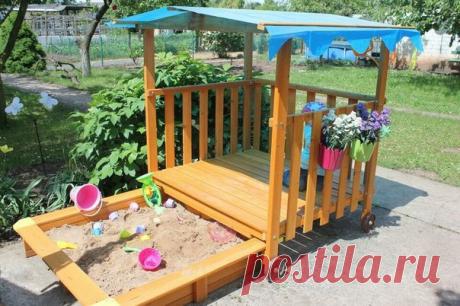Песочницы. Идеи для дачи и детской площадки.