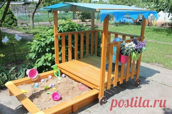 Песочницы. Идеи для дачи и детской площадки.