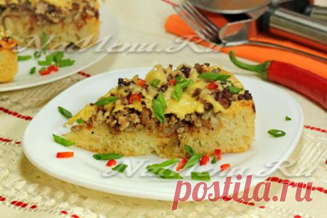 Пицца с мясным фаршем