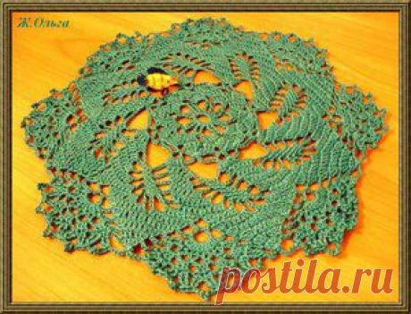 Салфетка с мотивом звезда (Ажурное вязание) - просмотр работы. Клуб мастеров и мастериц.
