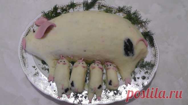 Салат «Свинка» на Новый Год 2019