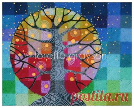 Радужное Дерево. МК. от Loretta Grayson..